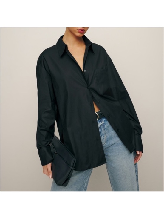 Reformation Tops - Reformation Will Oversized Shirt Black! Size M! Gorgeous! $248!